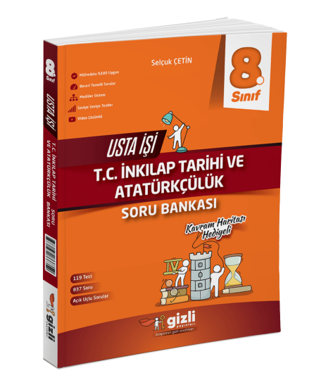 GİZLİ YAYINLARI 8.SINIF USTA İŞİ İNKILAP TARİHİ VE ATATÜRKÇÜLÜK SORU BANKASI