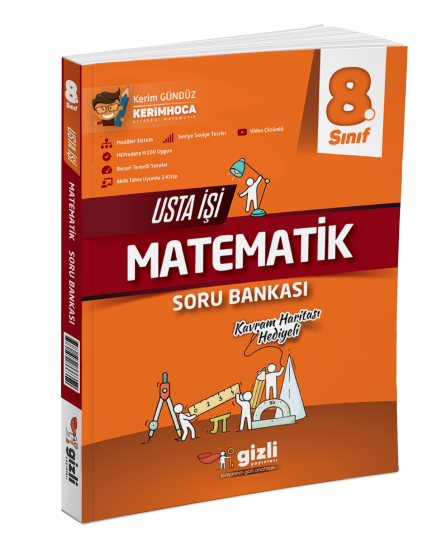 GİZLİ YAYINLARI 8.SINIF USTA İŞİ MATEMATİK SORU BANKASI