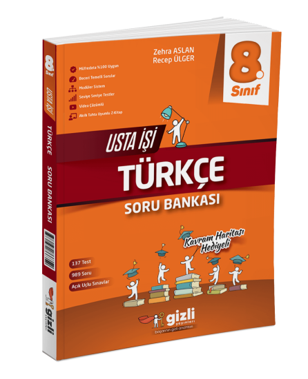 GİZLİ YAYINLARI 8.SINIF USTA İŞİ TÜRKÇE SORU BANKASI
