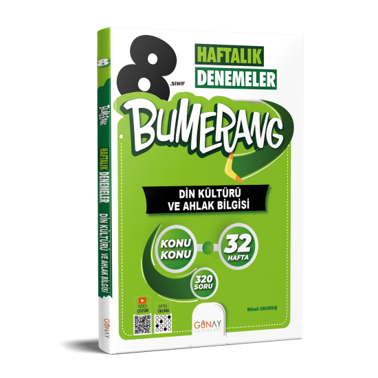 GÜNAY 8.SINIF BUMERANG DİN KÜLTÜRÜ VE AHLAK BİLGİSİ 32 HAFTALIK DENEMELER