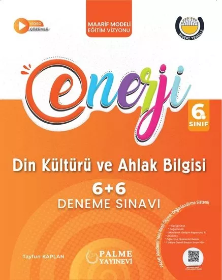 PALME 6.SINIF ENERJİ DİN KÜLTÜRÜ VE AHLAK BİLGİSİ 6+6 DENEME