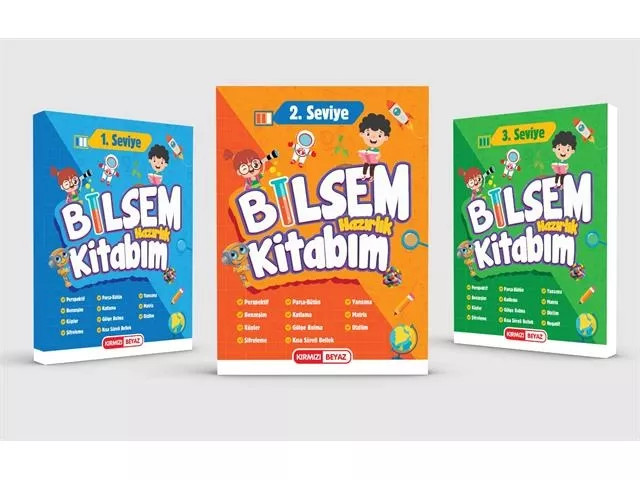 KIRMIZI BEYAZ BİLSEM HAZIRLIK SETİ (3 KİTAP)
