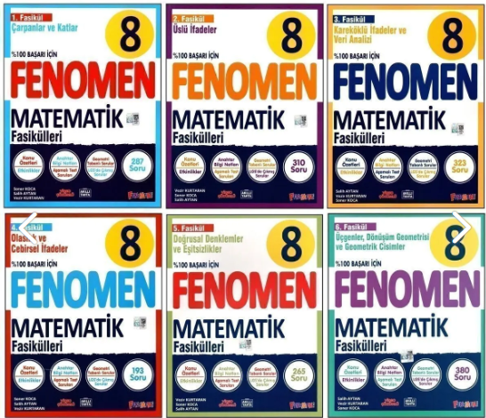 FENOMEN 8.SINIF MATEMATİK FASİKÜL SETİ (6 FASİKÜL)