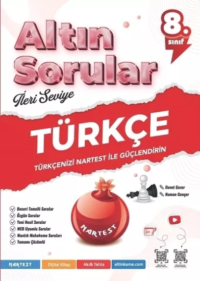 NARTEST 8.SINIF ALTIN SORULAR TÜRKÇE SORU BANKASI