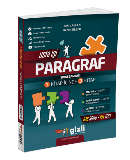 GİZLİ YAYINLARI 8.SINIF USTA İŞİ PARAGRAF SORU BANKASI