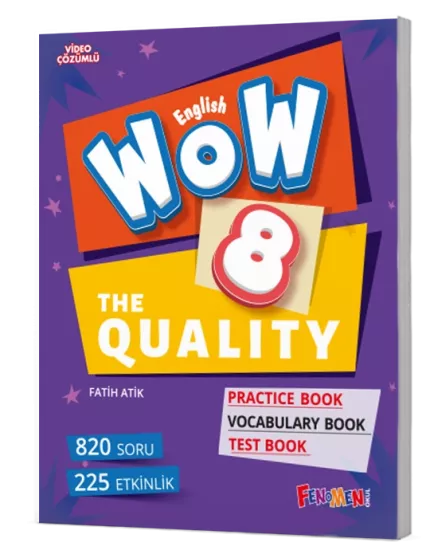 WOW ENGLISH 8. SINIF PRACTİCE + TEST + VOCABULARY BOOK