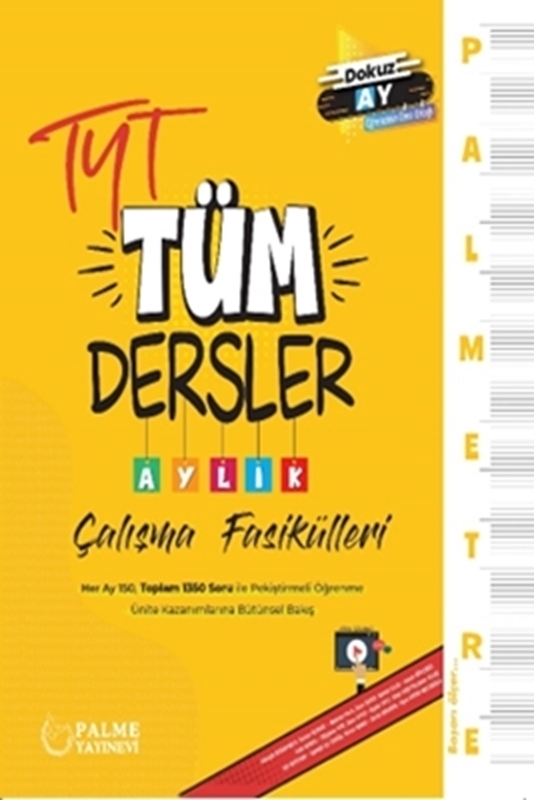 PALME PALMETRE TYT TÜM DERSLER AYLIK SORU FASİKÜLLERİ