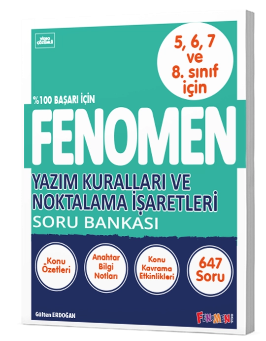 FENOMEN 8.SINIF YAZIM KURALLARI VE NOKTALAMA İŞARETLERİ SORU BANKASI